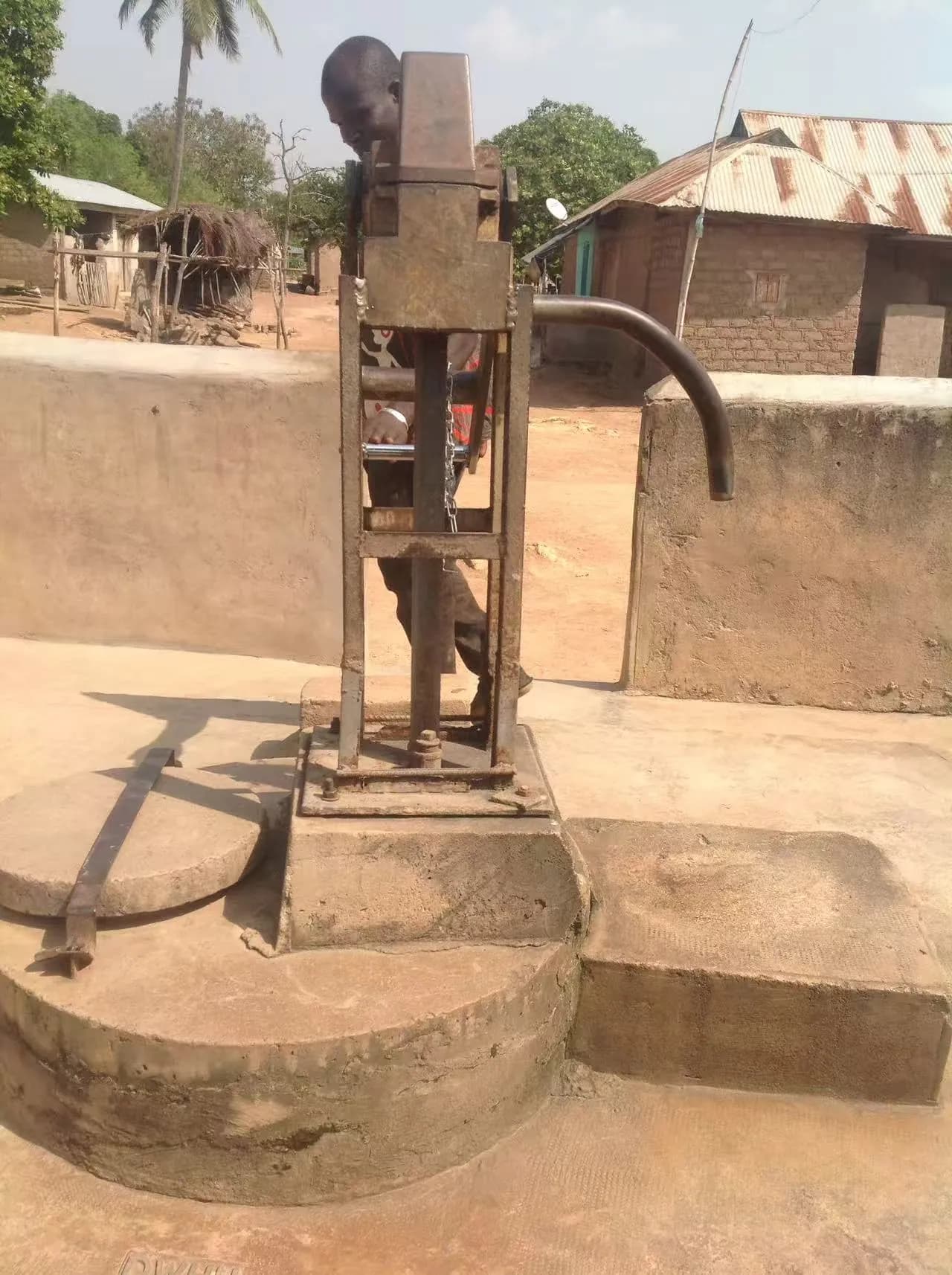 An abandoned dry borehole: each failure costs thousands of dollars and leaves a community without water