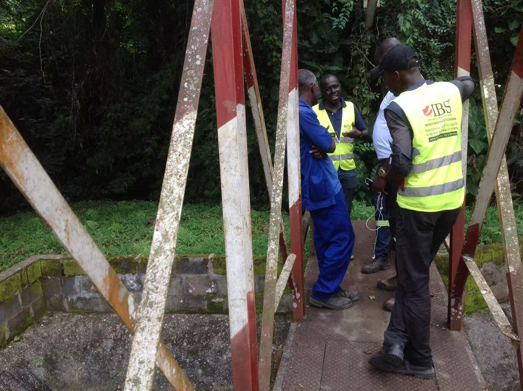 Water quality inspection at borehole site