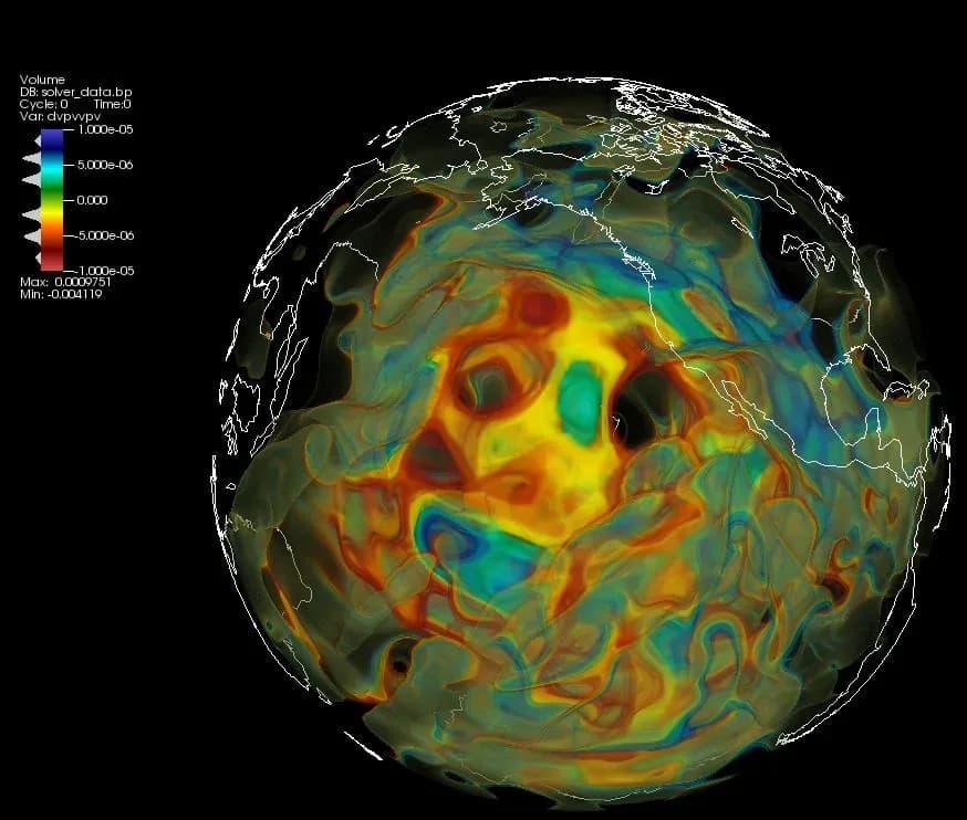 Three-dimensional numerical model of velocity variations in the Earth’s mantle