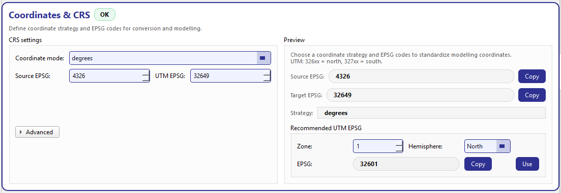 GeoPrior-3.0 Forecaster screenshot Setup coords crs